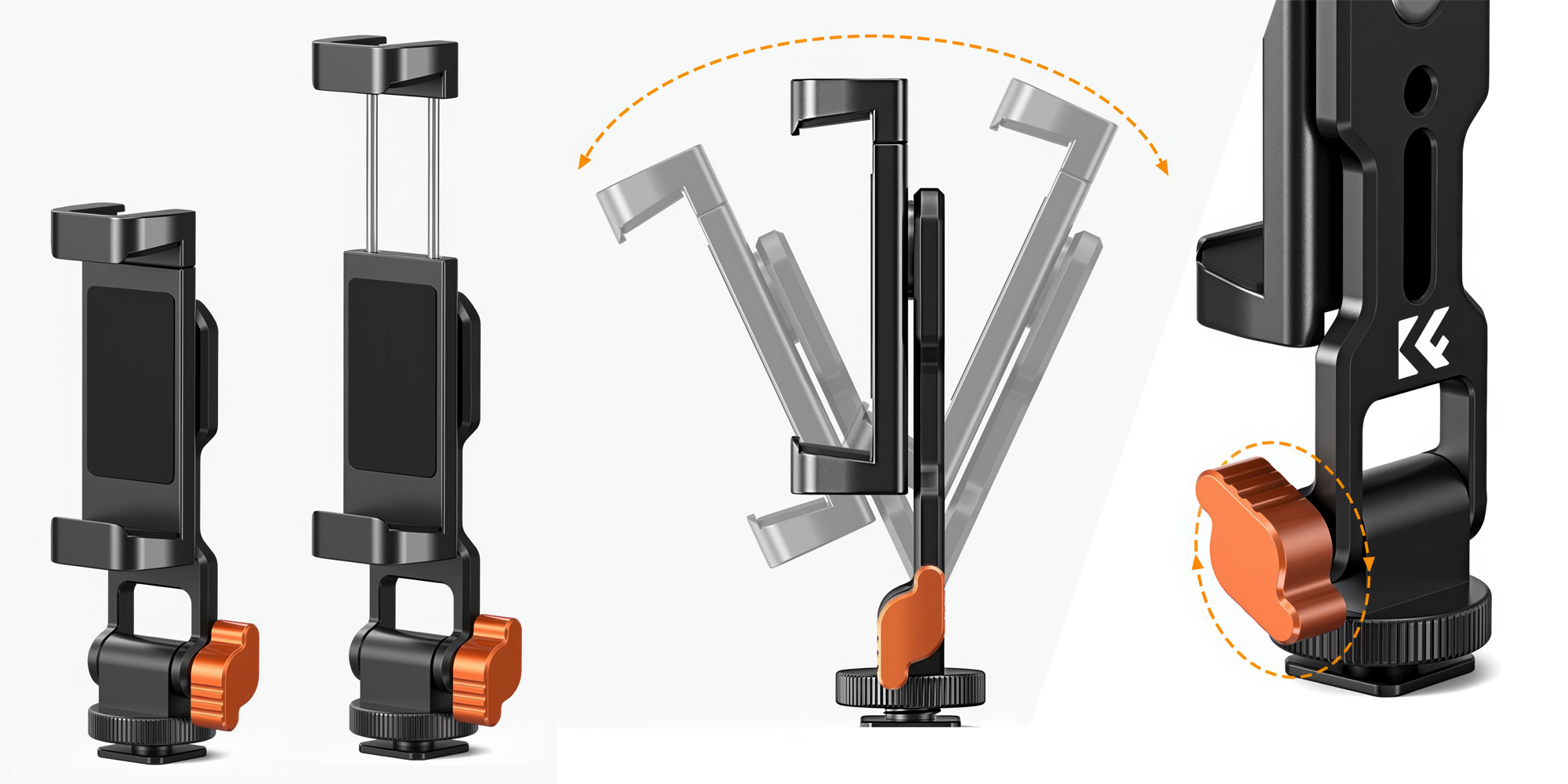 Uchwyt na telefon K&F Concept MS18 - Obrót 360° i pochylenie 180°